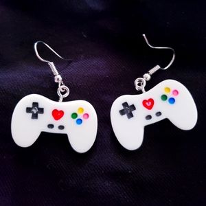Retro gamer earrings